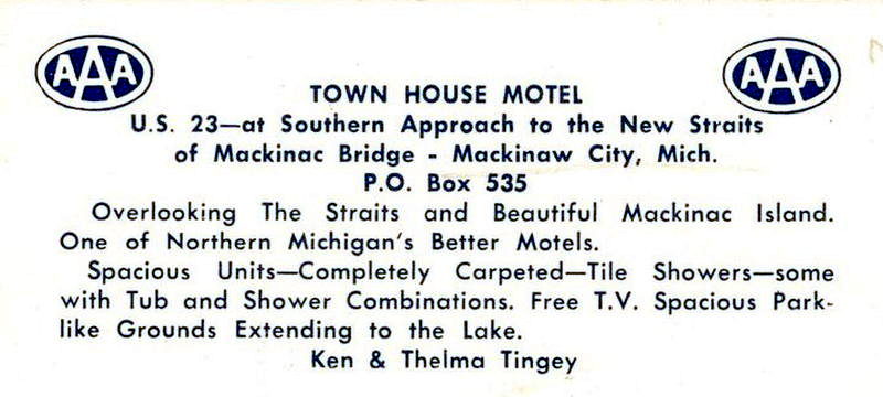 Town House Motel (Quality Inn) - Old Postcard